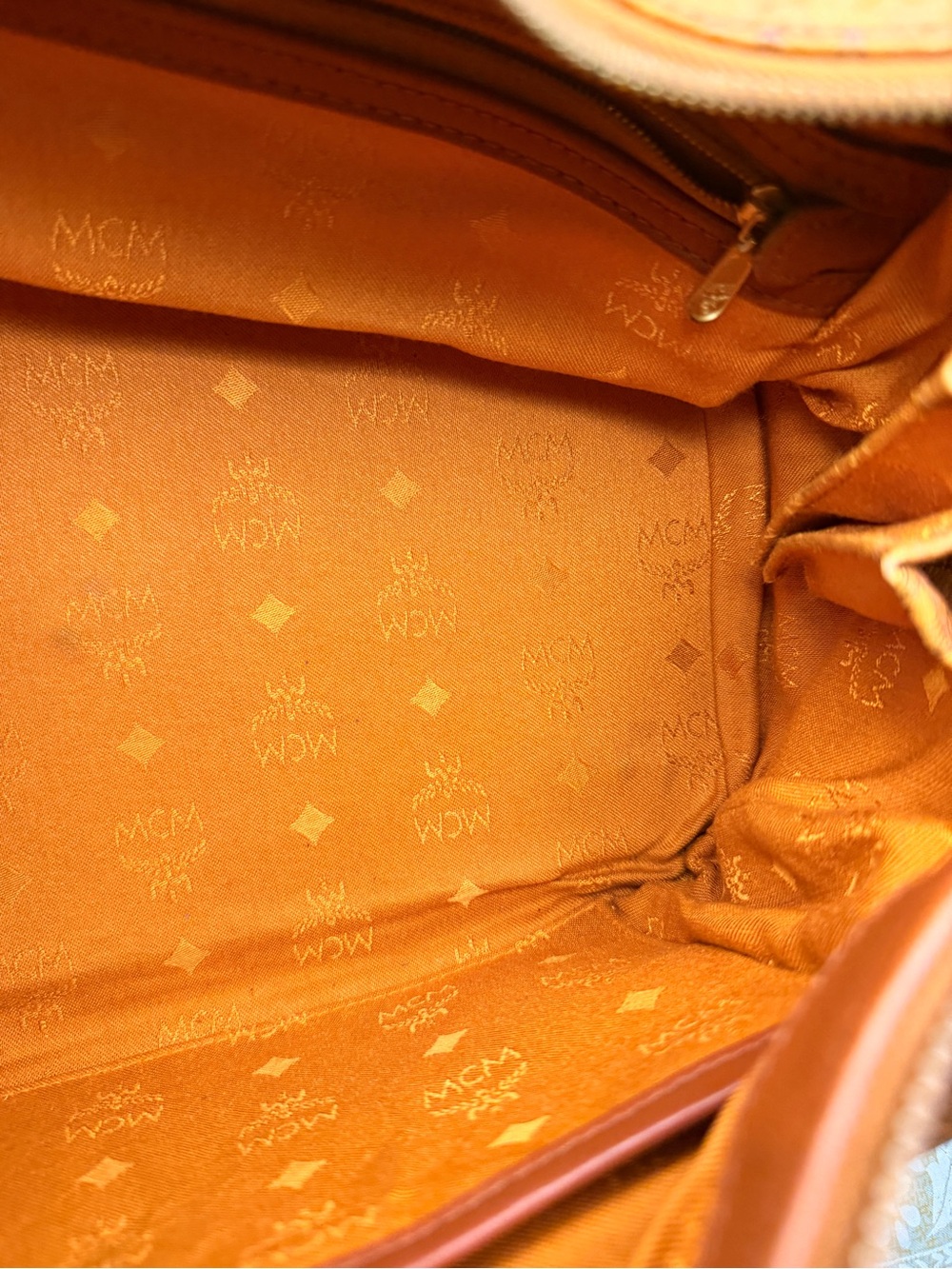 MCM Visetos Cognac Boston/COA) included / vintage - Picture 10 of 13